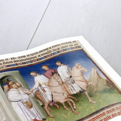 Niccolo, Matteo and Marco Polo say goodbye to their familiy at the city gate of Venice by Anonymous