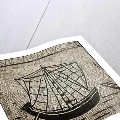 Roman ship goods - Pavement mosaic by Anonymous