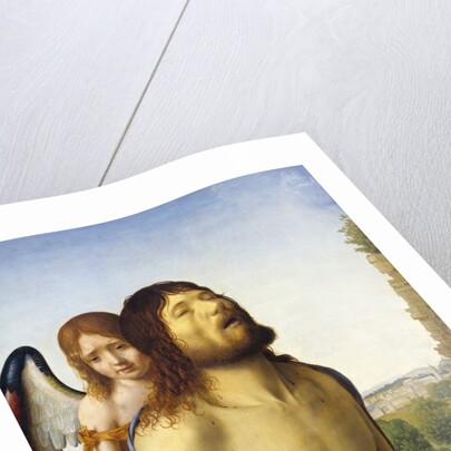 The dead Christ supported by an angel by Antonello da Messina