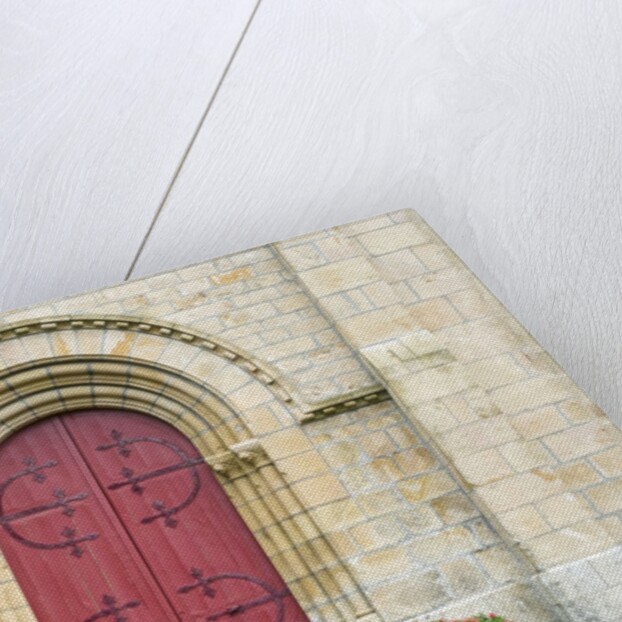 Red Church Door France by Anonymous