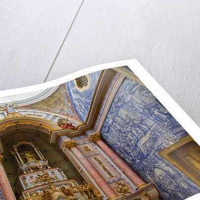 Interior of the 13th century Gothic church , Inreja de Santa Maria do Castelo by Anonymous