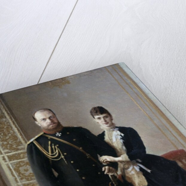 Portrait of Tsar Alexander III of Russia with his wife Maria Fedorovna by Ivan Nikolaevich Kramskoi