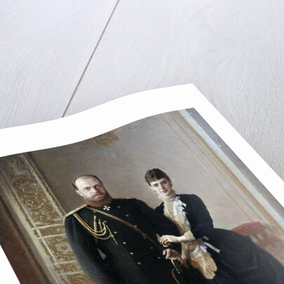 Portrait of Tsar Alexander III of Russia with his wife Maria Fedorovna by Ivan Nikolaevich Kramskoi