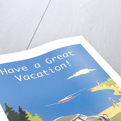 Family Camping by Ocean, Have a Great Vacation by Anonymous