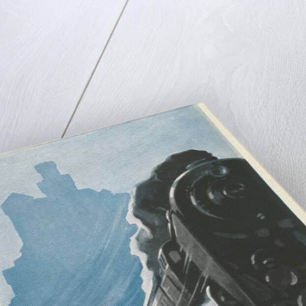 Train by Rhine Castle, Germany by Anonymous