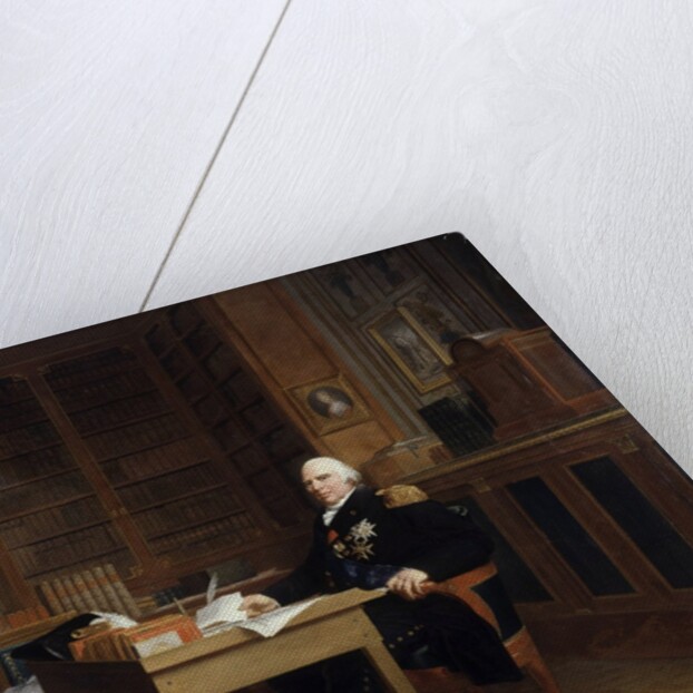 Portrait of Louis XVIII at his desk in the Tuileries by Francois Gerard