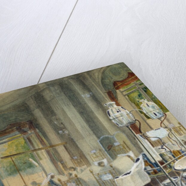 View of the great hall of the British hospital at the Hotel Astoria by Charles Igounet De Villiers