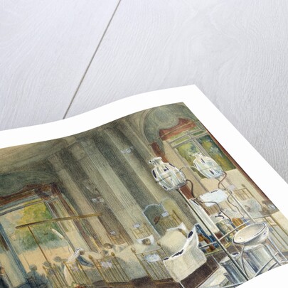 View of the great hall of the British hospital at the Hotel Astoria by Charles Igounet De Villiers