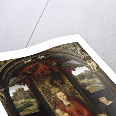 Madonna and Child with Donors and an Angel by Hans Memling