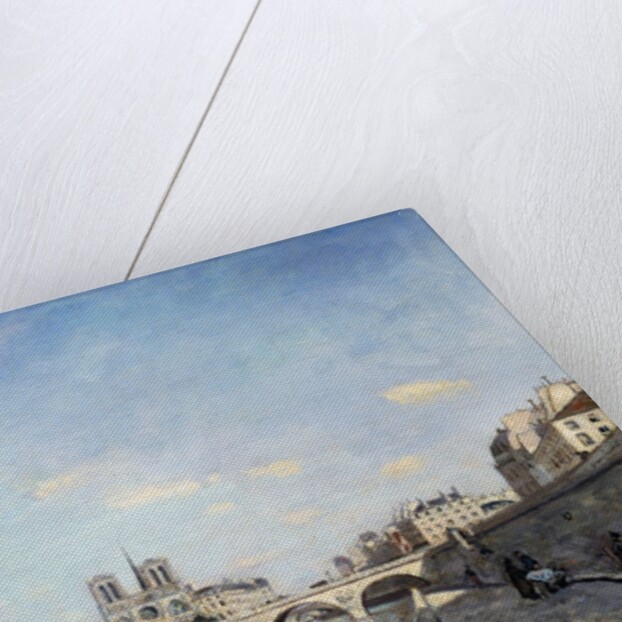 View of the banks of the Seine and Notre Dame Cathedral in Paris by Johan Barthold Jongkind