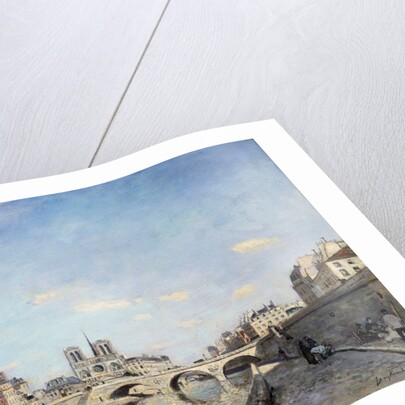 View of the banks of the Seine and Notre Dame Cathedral in Paris by Johan Barthold Jongkind