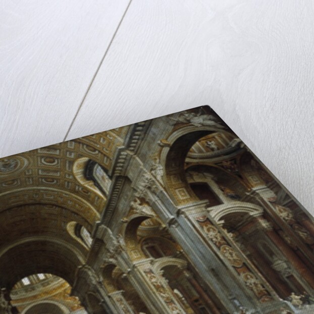 Melchior de Polignac visiting St. Peter's Basilica in Rome by Giovanni Paolo Pannini