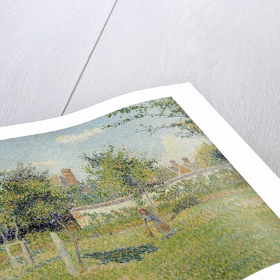 Woman in a Meadow at Eragny by Camille Pissarro