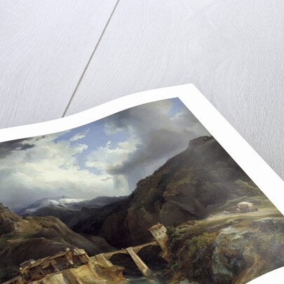 Village and bridge of Crevola on the Simplon road by Jean Charles Joseph Remond