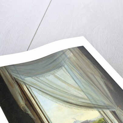 A view of Naples through a window by Franz Ludwig Catel