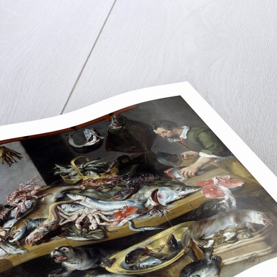 Fish merchants at their stalls by Frans Snyders