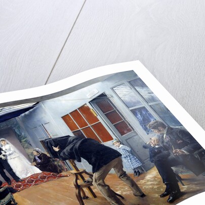 Wedding party at the photographer's studio - by Dagnan Bouveret