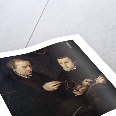 Portrait of Johann Neudorfer The Elder and his son by Anonymous
