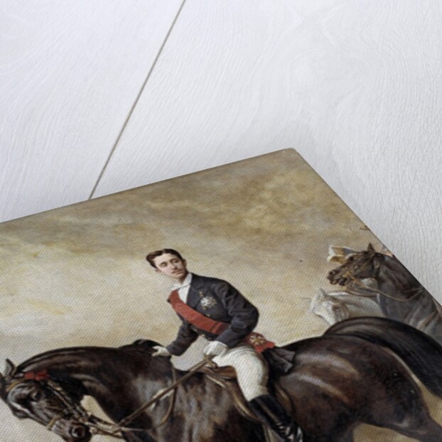 Equestrian portrait of the Prince Eugene Louis Napoleon by Charles Porion