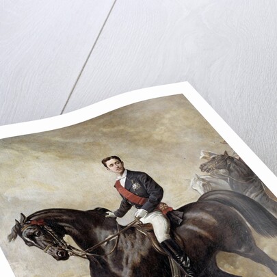 Equestrian portrait of the Prince Eugene Louis Napoleon by Charles Porion