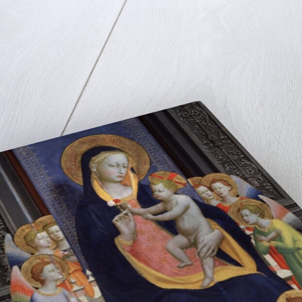 Saint Dominic altarpiece, detail of Virgin and Child enthroned with Angels by Fra Angelico