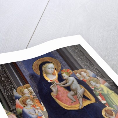 Saint Dominic altarpiece, detail of Virgin and Child enthroned with Angels by Fra Angelico