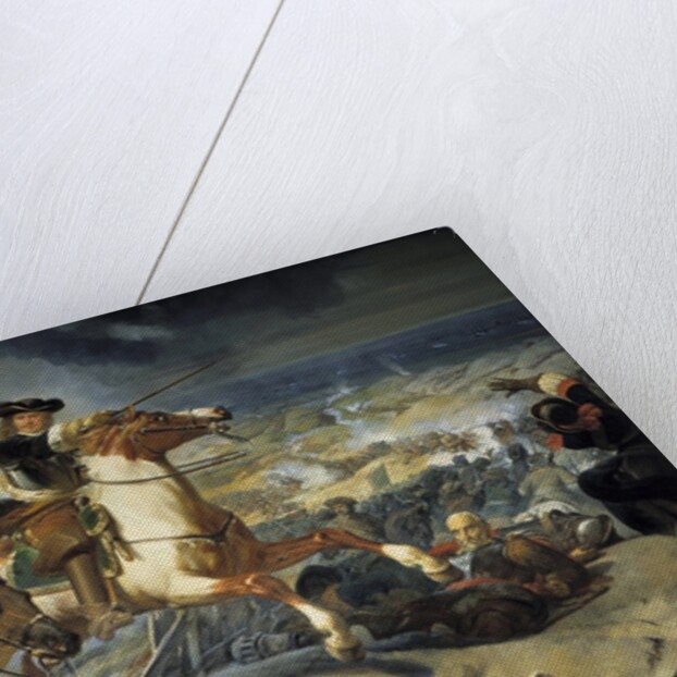 Turenne at the battle of the Dunes by Charles Philippe Lariviere