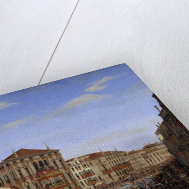 Napoleon presiding over a regatta from the Baldi palace's balcon, Venice by Giuseppe Borsato