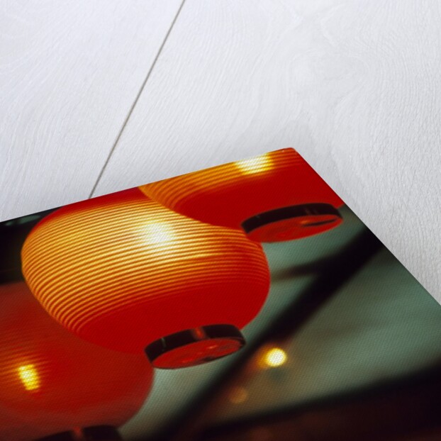 View of japanese lanterns, Dotombor, Osaka, Osaka Prefecture, Kinki Region, Honshu, Japan by Anonymous