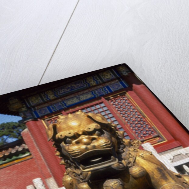 Guardian Lion at Forbidden City on Tiananmen Square, Imperial Palace, Beijing, Dongcheng District, China by Anonymous