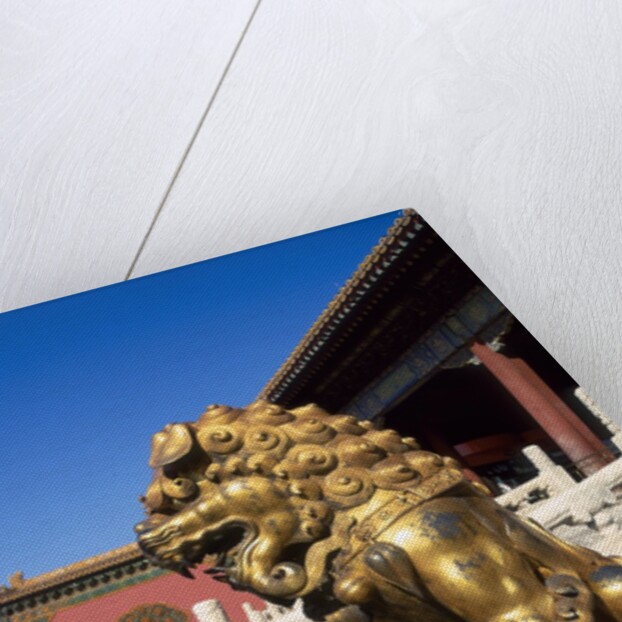 Guardian Lion at Forbidden City on Tiananmen Square, Imperial Palace, Beijing, Dongcheng District, China by Anonymous