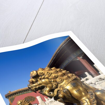 Guardian Lion at Forbidden City on Tiananmen Square, Imperial Palace, Beijing, Dongcheng District, China by Anonymous