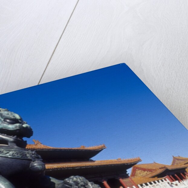 Guardian Lion at Forbidden City on Tiananmen Square, Imperial Palace, Beijing, Dongcheng District, China by Anonymous