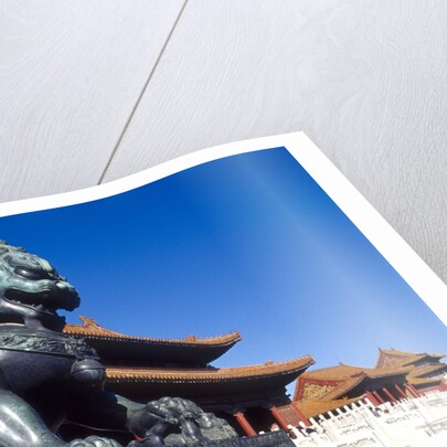 Guardian Lion at Forbidden City on Tiananmen Square, Imperial Palace, Beijing, Dongcheng District, China by Anonymous