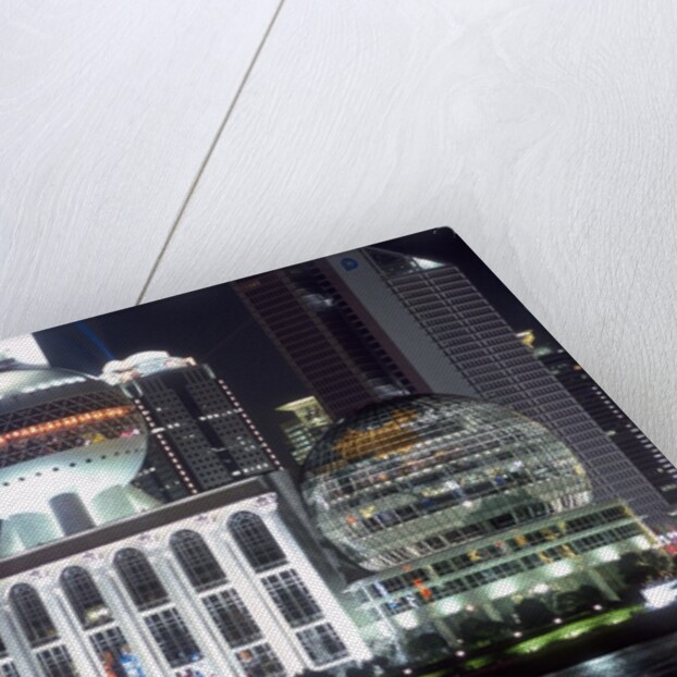 International Convention Centre at night, Shanghai, China by Anonymous