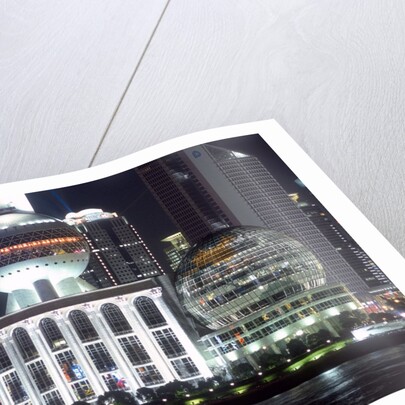 International Convention Centre at night, Shanghai, China by Anonymous