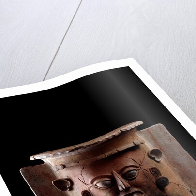 Funeral urn depicting a human face by Anonymous