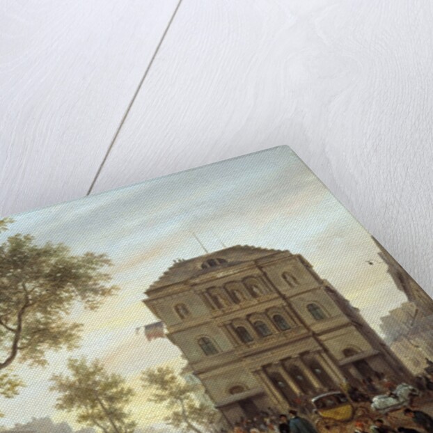 View of the Theatre de l'Ambigu-Comique and Boulevard Saint-Martin by Giuseppe Canella