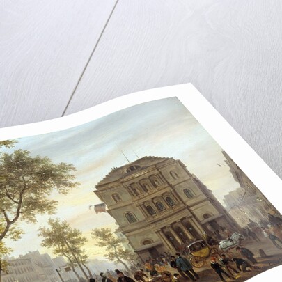 View of the Theatre de l'Ambigu-Comique and Boulevard Saint-Martin by Giuseppe Canella