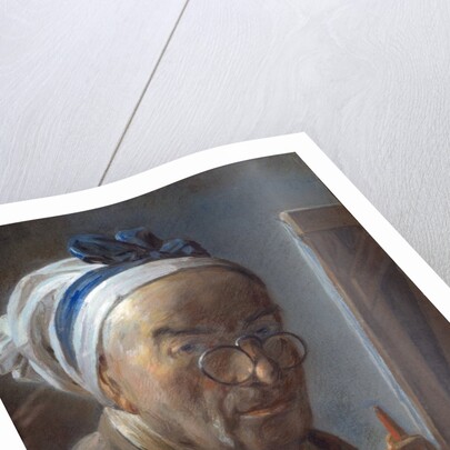 Self Portrait with an Easel by Jean-Baptiste-Simeon Chardin