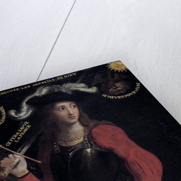 Portrait of Joan of Arc in war costume by Anonymous