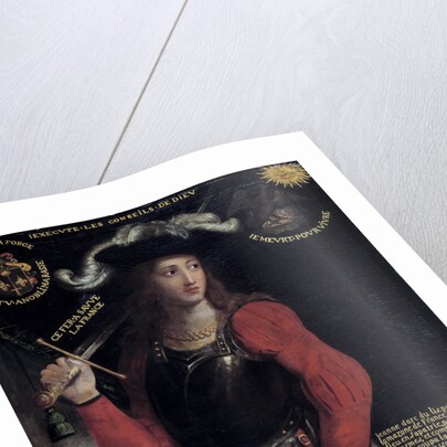 Portrait of Joan of Arc in war costume by Anonymous