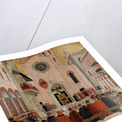 St Vincent Ferrer preaching before a Pope by Bartolomeo degli Erri