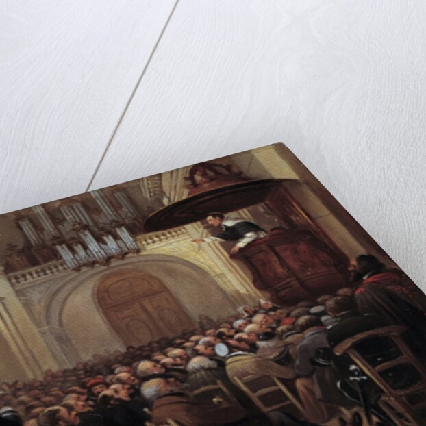 Lacordaire preaching at the Cathedral of Nancy by Anonymous