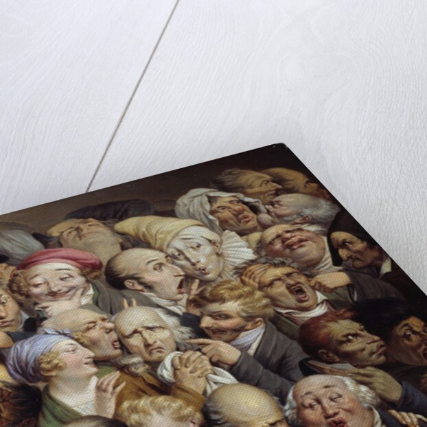 Reunion of 35 facial expressions by Louis Leopold Boilly