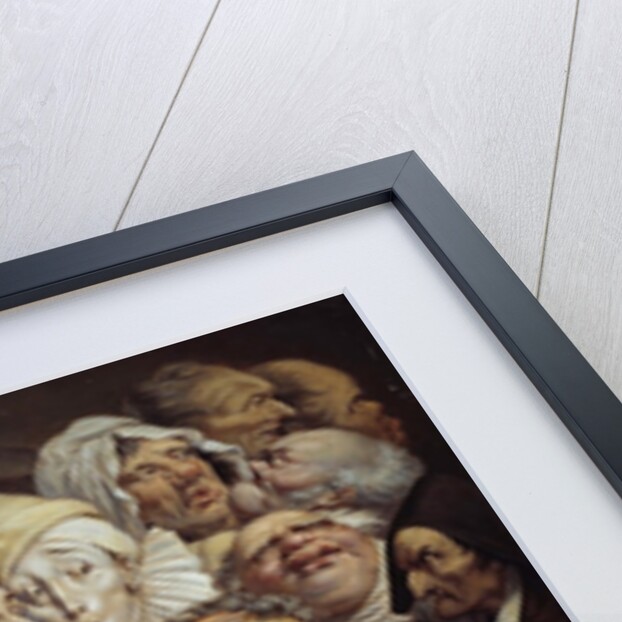 Reunion of 35 facial expressions by Louis Leopold Boilly