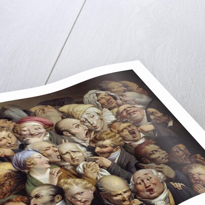 Reunion of 35 facial expressions by Louis Leopold Boilly