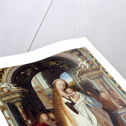 Virgin and Child with three Angels by Quentin Metsys