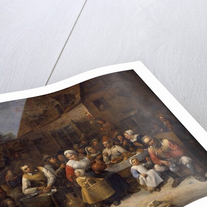 A village banquet by Gillis Van Tilborgh