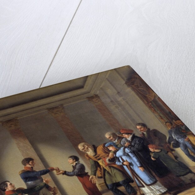 Benevolent act of the Emperor Napoleon I during the Polish camp by Jean Charles Tardieu